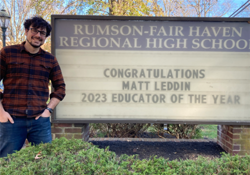 RFH is proud to announce the 2023 Educator of the Year is Matt Leddin.